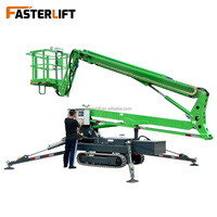 Nacelle élévatrice araignée sur chenilles de 22 m (70 pieds) avec flèche télescopique de 18 m de hauteur de levage, machine de levage mobile, nacelle élévatrice sur chenilles pour personnel