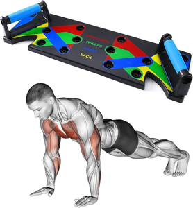 Pushup Board 9 en 1 soporte de entrenamiento en casa, equipo de Fitness para <span class=keywords><strong>Abdom</strong></span> brazo pecho espalda tríceps hombro, barras de realce - Product Image 1