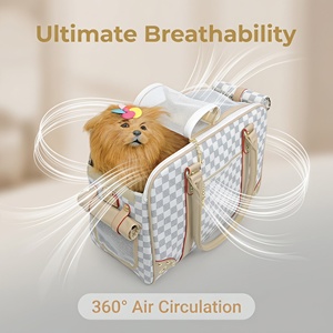 Borsa da Trasporto per Animali Domestici di Lusso, Borsa da Viaggio Portatile per Cani, Borsa a Tracolla Traspirante in Rete per Gatti e Cani di Piccola Taglia - Product Image 2