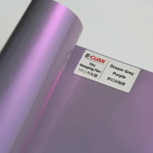 E-CUAN Car Wrap Vinyl Wrapping Film Auto Body Sticker Used Car Dream Grey Purple