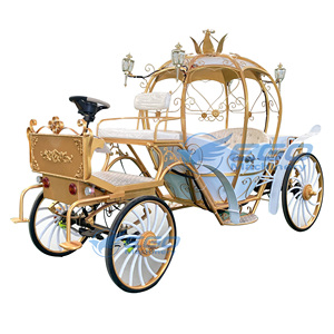 Xcego Carrosse de Mariage Princesse Cendrillon Style Européen Exclusif Royal Électrique Sans Chevaux Blanc 4-6 Personnes pour Visites Touristiques Henan - Product Image 4