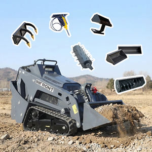 משלוח חינם INFRONT מיני מעמיס קומפקטי קטן V1000pro 360kg 400kg קל לתפעול ניתן להתקנה של אביזרים מרובים כולל מפוח שלג - Product Image 2