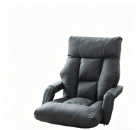 Canapé paresseux pliable et réglable en tissu technique imperméable avec accoudoirs en tissu pour une personne