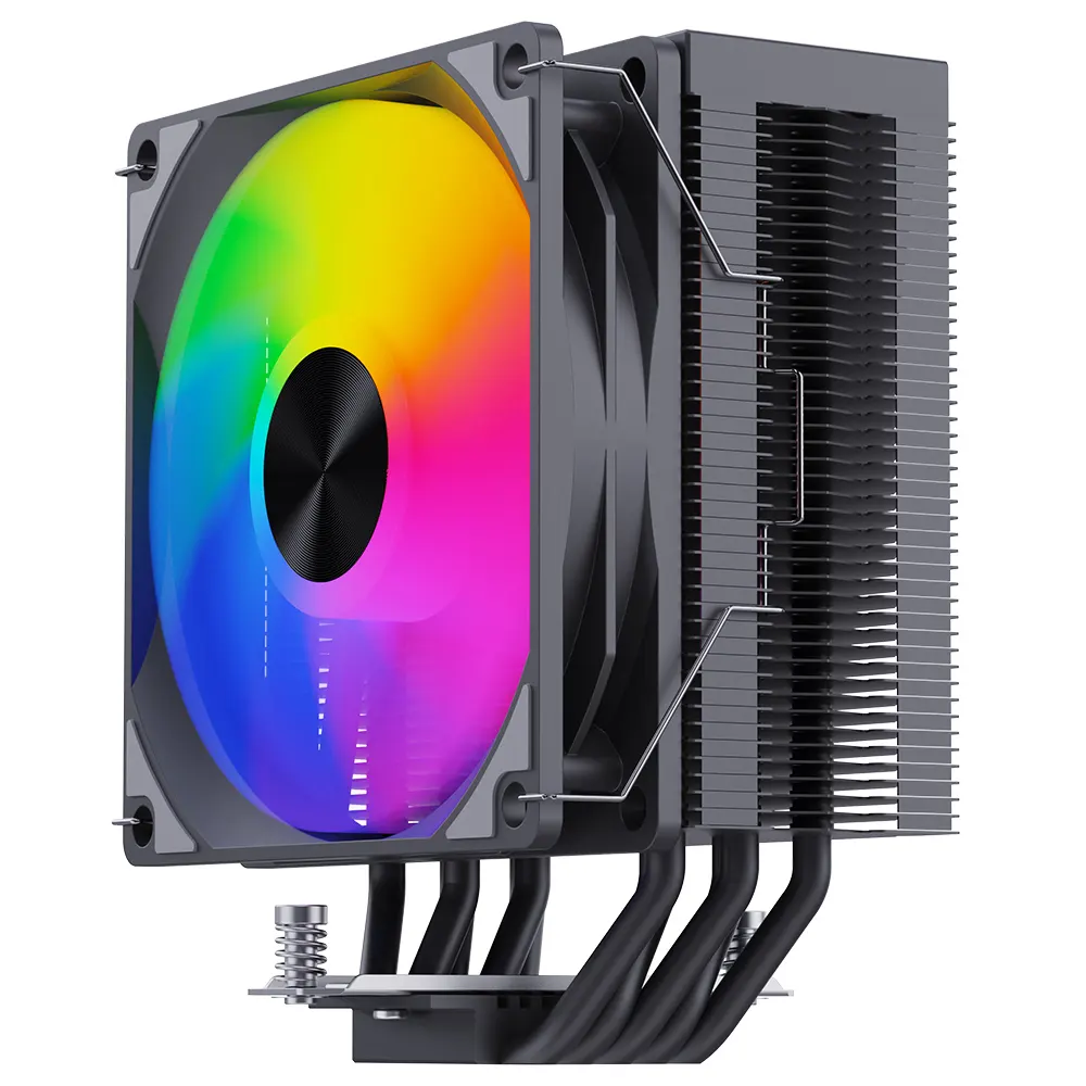 SNOWMAN 6 Wärmekanalysatoren Luft-CPU-Kühler Lüfter RGB PWM 4-Pin Intel AMD einfach zu installierender CPU-Kühlventilator PC-Kühler PC-Lüfter