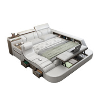 Lit King Size Intelligent Multifonctionnel de Luxe avec Massage, Inclinable et Pivotant, pour Chambre à Coucher – Designs Modernes – Vente en Gros
