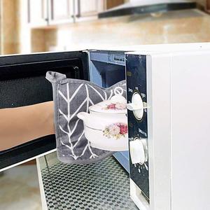 Almohadillas cuadradas gruesas a cuadros para casa de acampada, cocina, resistentes al calor, juegos de manoplas para horno, bolsas de algodón de bolsillo - Product Image 5