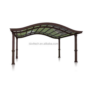 Système de garages en porte-à-faux avec poteaux, poutres de support et auvent en métal pour toit arqué pour le stationnement - Product Image 4