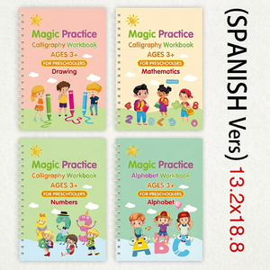 Libri di Calligrafia per Bambini in Francese, Tedesco, Arabo, Spagnolo e Inglese, Quaderni Educativi per l'Apprendimento dell'Alfabeto - Product Image 4