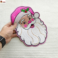 Patch thermocollant en chenille à sequins Santa Baby Ho Ho Ho Joyeux Noël, applique personnalisée pour sweats à capuche et vêtements