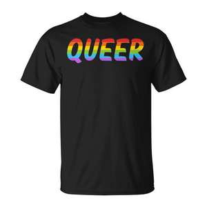 Queer <b>Shirt</b> LGBT Pride <b>Rainbow</b> Print T-<b>Shirt</b> For Women Men Unisex Apparel - Product Image 1