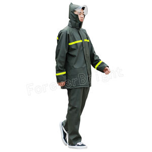 인기 판매 배달원용 고강도 PVC/니트 소재 반사 우비 세트 - Product Image 6