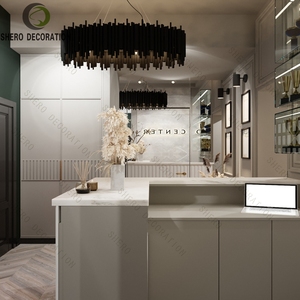 ตู้โชว์เครื่องสำอางสำหรับร้านเสริมสวยตู้โชว์เล็บประตูกระจกผลิตภัณฑ์ดูแลผิวชั้นวางหลายชั้น - Product Image 2