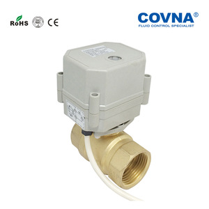 Vanne à boisseau sphérique électrique Covna DN15 DN20 DN25 DN32 110V 220V à réinitialisation automatique pour le contrôle de l'air à usage industriel - Product Image 1
