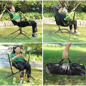 Silla <span class=keywords><strong>Plegable</strong></span> Tipo Columpio con Respaldo de Aluminio, Reclinable, para Exteriores, Senderismo, <span class=keywords><strong>Hamaca</strong></span>, Camping - Product Image 6