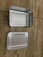 550/850/1200/1400/2400ml en acier inoxydable 304 boîte à lunch en métal poli couvercle étanche de sécurité boîte alimentaire de Style Bento scellée fraîche