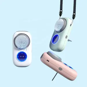 USB Rechargeable Personal Mini Semiconductor Refrigeration Hanging Neck Fan Portable Cold Skin Desktop Cooling Fan For Outdoor