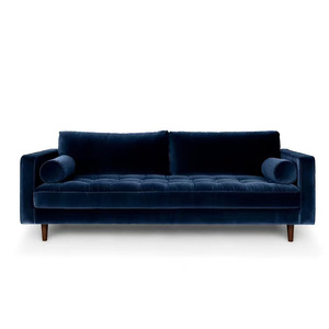 Ensemble de canapés 3 places en tissu velours de <span class=keywords><strong>France</strong></span>, <span class=keywords><strong>canapé</strong></span> de salon moderne de luxe, <span class=keywords><strong>canapé</strong></span> double en éponge haute densité - Product Image 2