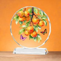 Trophées en cristal rond vierge en gros, prix personnalisés avec logo 3D, médailles, plaques pour souvenirs, décoration de table, cadeau