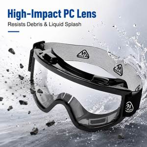 CITICITY Top Rated Safety Goggles Indirect Ventilation <b>Polycarbonate</b> Lens Chemical Laboratory Use Full-Frame Splash Protection - Product Image 5