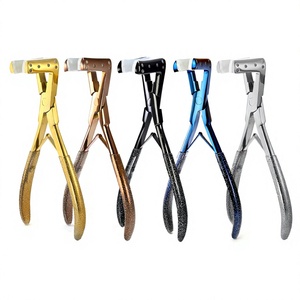 Pince de pose professionnelle pour extensions de cheveux noires personnalisées, outil de scellage pour bandes adhésives d'extensions de cheveux, pour salon de coiffure - Product Image 1