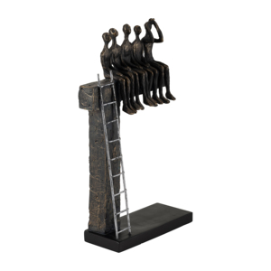 Scultura Contemporanea in Poliresina con Figure Umane e Scala per Arredamento Soggiorno, Mensola e Arte da Bagno - Product Image 2