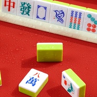 Ensemble de Mahjong Miniature de Luxe Moderne 150 Pièces, Durable, pour 4 Joueurs, Jeu de Table Portable pour Fêtes avec Tuiles de Mahjong, Dés et Plateau de Rangement
