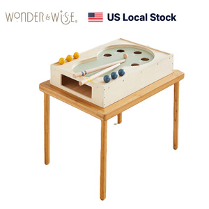 Mesa de juego de madera para niños con piscina de arena y agua, juego de billar para niños pequeños, para actividades sensoriales en interiores y exteriores, en stock en EE. UU. - Product Image 1