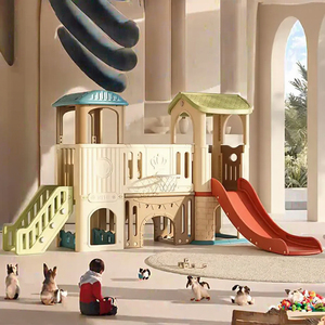 <span class=keywords><strong>Maison</strong></span> de jeu intérieure pour enfants avec cadre d'escalade et toboggans multifonctionnels en plastique Escalier pour salle de jeux pour la <span class=keywords><strong>maison</strong></span> Parc pour enfants - Product Image 3