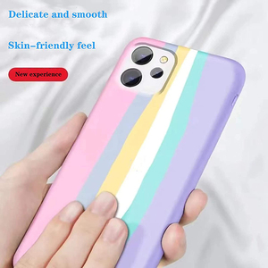Coque de téléphone en silicone arc-en-ciel avec logo pour iPhone 11 Pro, <span class=keywords><strong>toutes</strong></span> les couleurs - Product Image 5