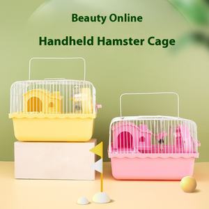 Vente en gros de cage pastorale en plastique solide double couche pour animaux de compagnie fermeture à bouton portable pour hamsters castors dorés petits animaux - Product Image 2
