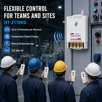 Sakelar Kontrol Jarak Jauh RF Relay 100A Tugas Berat untuk Pompa, Motor, Kipas, dan Peralatan Industri HT-2110KG