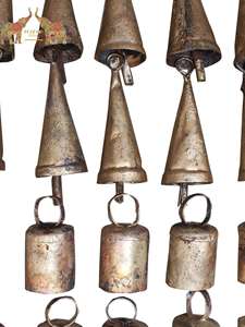 Handmade Decorative Tin Metal Craft Wind Chime Rustic Vintage Shabby Chic Hanging Decor Multicolor 20 Pieces <b>Set</b> - Product Image 2
