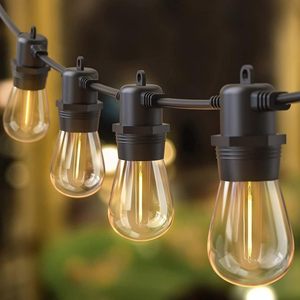 Guirlande lumineuse étanche S14 <span class=keywords><strong>de</strong></span> 48 pieds pour mariages, cafés, patios, fêtes et festivals – Vente en gros - Product Image 2