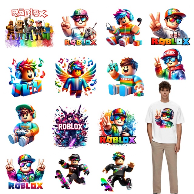 Cartoon Pattern Heat Transfer Printing Vinyl Iron-On Sticker for Garment Ready to Press Washable Customizable Strong Elasticity