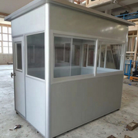 TOPPRE Mini cabine mobile détachable préfabriquée Salle à outils extérieure Planche de jardin Boîte de garde Stand de vente Kiosque de sécurité