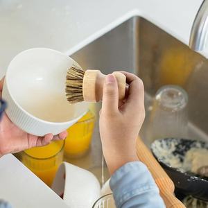 <span class=keywords><strong>2</strong></span> stuks milieuvriendelijke art deco design afwasborstels van hout voor potten, pannen en keukenreiniging, sisal palm materiaal, geschikt voor doopgelegenheden. - Product Image 3