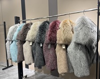 OFTBUY 2025 Nouvelle Veste d'Hiver en Laine et Duvet d'Oie pour Femme, Col en Vraie Fourrure de Raton Laveur, Parka Ample, Manteau Chaud en Cachemire et Fourrure pour Femme