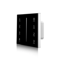 Skydance 512 DMX Panel maestro RF2.4G AC Interruptor remoto táctil de pared Atenuador de un solo color Controlador remoto de brillo de 4 zonas
