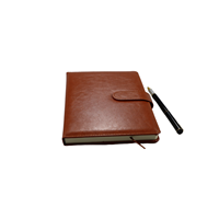 Cuaderno de Tapa Dura con Patrón Decorativo, Cuaderno de PU con Botón, Logotipo Personalizado, Papel Kraft, A5, Regalo, Libro de Cuero