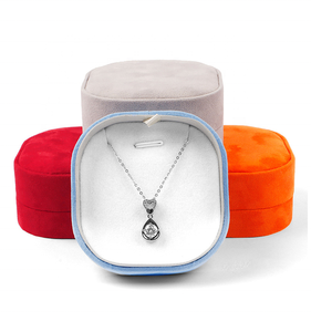 Caja de Joyería de Lujo Creativa de Alta Gama, Cuadrada, de Piel Sintética y Terciopelo, con Anillo, Collar, Pendientes y Pulsera, para Bodas - Product Image 4