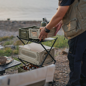 Chất Lượng Cao PP Bền Vững Sang Trọng Ngoài Trời Lưu Trữ Giỏ Ưa Thích Bền Thùng Lưu Trữ Gấp Hộp Với Nắp Bằng Gỗ Trong Kho - Product Image 5