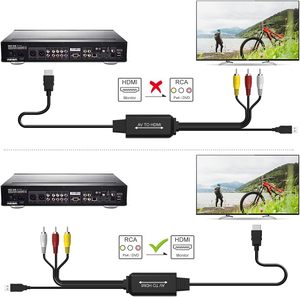 Convertisseur <span class=keywords><strong>RCA</strong></span> vers <span class=keywords><strong>HDMI</strong></span> 1080P, adaptateur AV vers <span class=keywords><strong>HDMI</strong></span>, prend en charge PAL/NTSC Composite CVBS vers <span class=keywords><strong>HDMI</strong></span> vidéo audio pour TV/PC/PS3/VCR/DVD/STB - Product Image 3