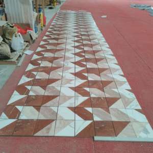 SH STONE 3 couleurs Calacatta blanc crémeux Rose Rosa Corallo carreaux de mosaïque laminés en marbre pour la décoration murale - Product Image 5