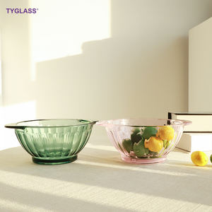 Set di Ciotole per Insalata in Vetro Borosilicato Design Nordico Ecologico Personalizzato Lavabile in Lavastoviglie e Microonde per Casa e Matrimoni - Product Image 2