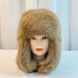 Zhenbang özel Unisex sıcak kulaklıklar kalınlaştırmak kulak-flapped 3D nakış dijital baskı Faux kürk Ushanka kayak kap - Product Image 6