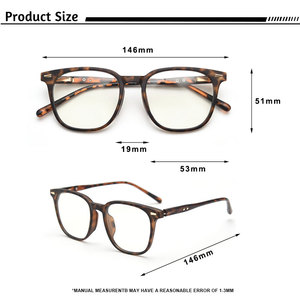 Gafas de Lectura Retro HBK con Armazón Grande TR90 para Hombre y Mujer, Óptica para <span class=keywords><strong>Miopía</strong></span> con Lentes Negros o Transparentes, Armazón Óptico de Color Retro - Product Image 4