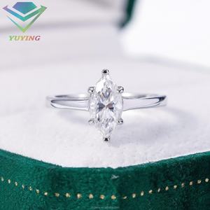 Anillo de Compromiso Clásico con Diamante CVD de Corte Marquesa de 2 Quilates Cultivado en Laboratorio con Baño de Oro de 18k para Mujer, Joyería Fina de Plata 925 - Product Image 5