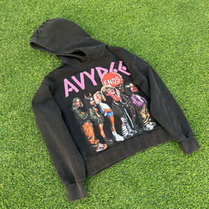 เสื้อมีฮู้ดพิมพ์ลายดิจิทัลแนวสตรีทกราฟิกสำหรับผู้ชายดีไซน์ผลิตจากผู้ผลิต - Product Image 5