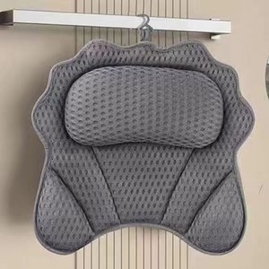 <span class=keywords><strong>Coussin</strong></span> de bain ergonomique avec 6 ventouses puissantes, antidérapant, de luxe, pour le soutien du dos et du cou, respirant, oreiller de bain 4D - Product Image 6