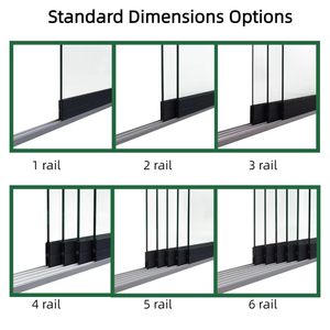 Sistema de Puerta Corredera de <span class=keywords><strong>Vidrio</strong></span> sin Marco de Aluminio, Paredes Correderas de <span class=keywords><strong>Vidrio</strong></span>, Riel de Puerta Interior para <span class=keywords><strong>Terraza</strong></span>, Pérgola, Patio, Solárium - Product Image 4